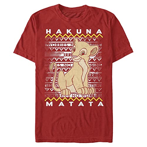 Disney Unisex The Lion King-Hakuna Nala Organic Short Sleeve T-Shirt, Red, XL von Disney