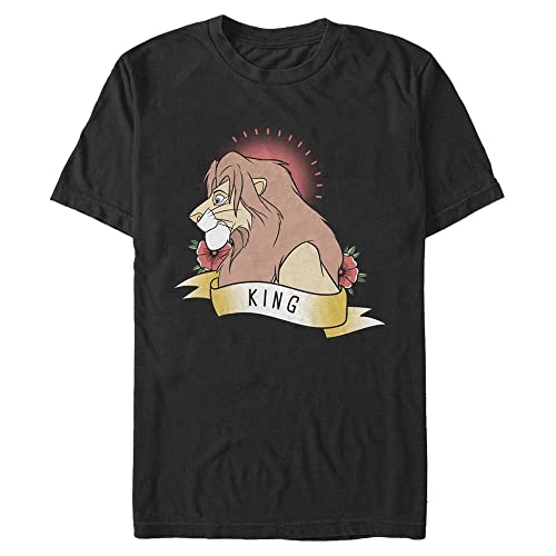 Disney Unisex The Lion King King Organic Short Sleeve T-shirt, Schwarz, S von Disney
