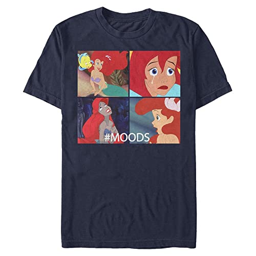 Disney Unisex The Little Mermaid Ariel Moods Organic Short Sleeve T-shirt, Marineblau, XL von Disney