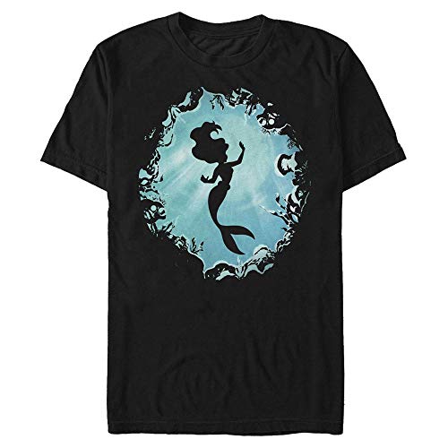 Disney Unisex The Little Mermaid-Ariels Grotto Organic Short Sleeve T-Shirt, Black, XXL von Disney