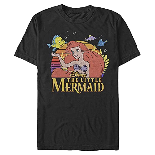 Disney Unisex The Little Mermaid Lm Title Organic Short Sleeve T-shirt, Schwarz, XXL von Disney