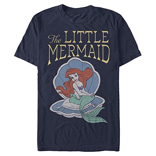 Disney Unisex The Little Mermaid Organic Short Sleeve T-Shirt, Navy Blue, M von Disney