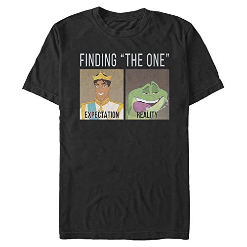 Disney Unisex The Princess & The Frog-Naveen Meme Organic Short Sleeve T-Shirt, Black, XL von Disney