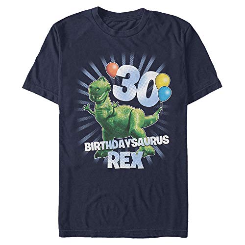 Disney Unisex Toy Story 1-3-Ballon Rex 30 Organic Short Sleeve T-Shirt, Navy Blue, M von Disney