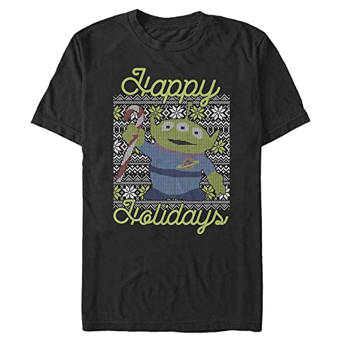 Disney Unisex Toy Story Alien Christmas Organic Short Sleeve T-shirt, Schwarz, M von Disney