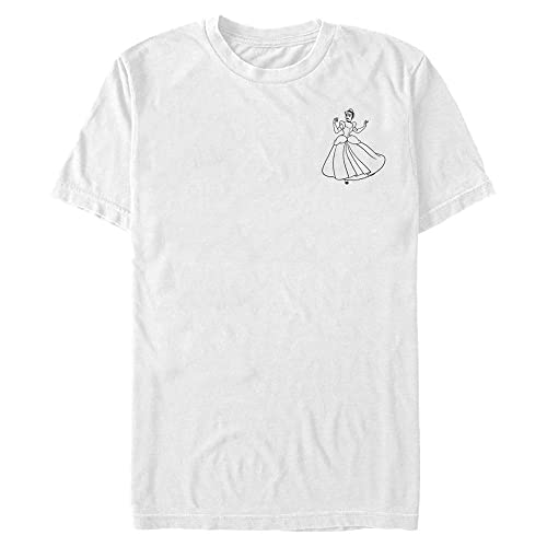 Disney Unisex Vintage Line Cinderella Organic Short Sleeve T-Shirt, White, XL von Disney