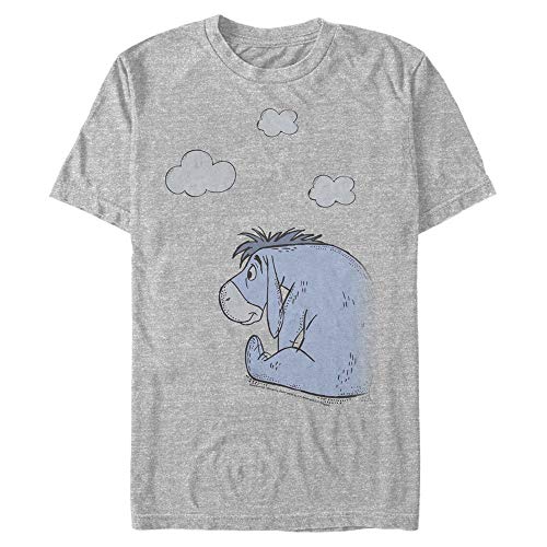 Disney Unisex Winnie The Pooh-Cloudy Eeyore Organic Short Sleeve T-Shirt, Melange Grey, XXL von Disney