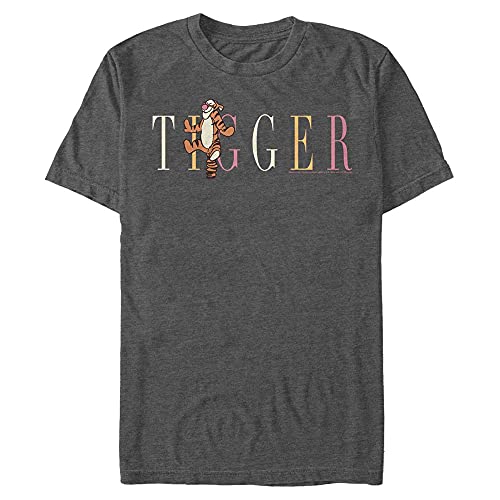 Disney Unisex Winnie The Pooh-Tigger Fashion Organic Short Sleeve T-Shirt, Melange Black, XXL von Disney