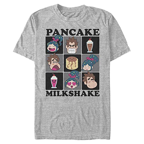 Disney Unisex Wreck-It Ralph 2-Milkshake Squared Organic Short Sleeve T-Shirt, Melange Grey, XXL von Disney