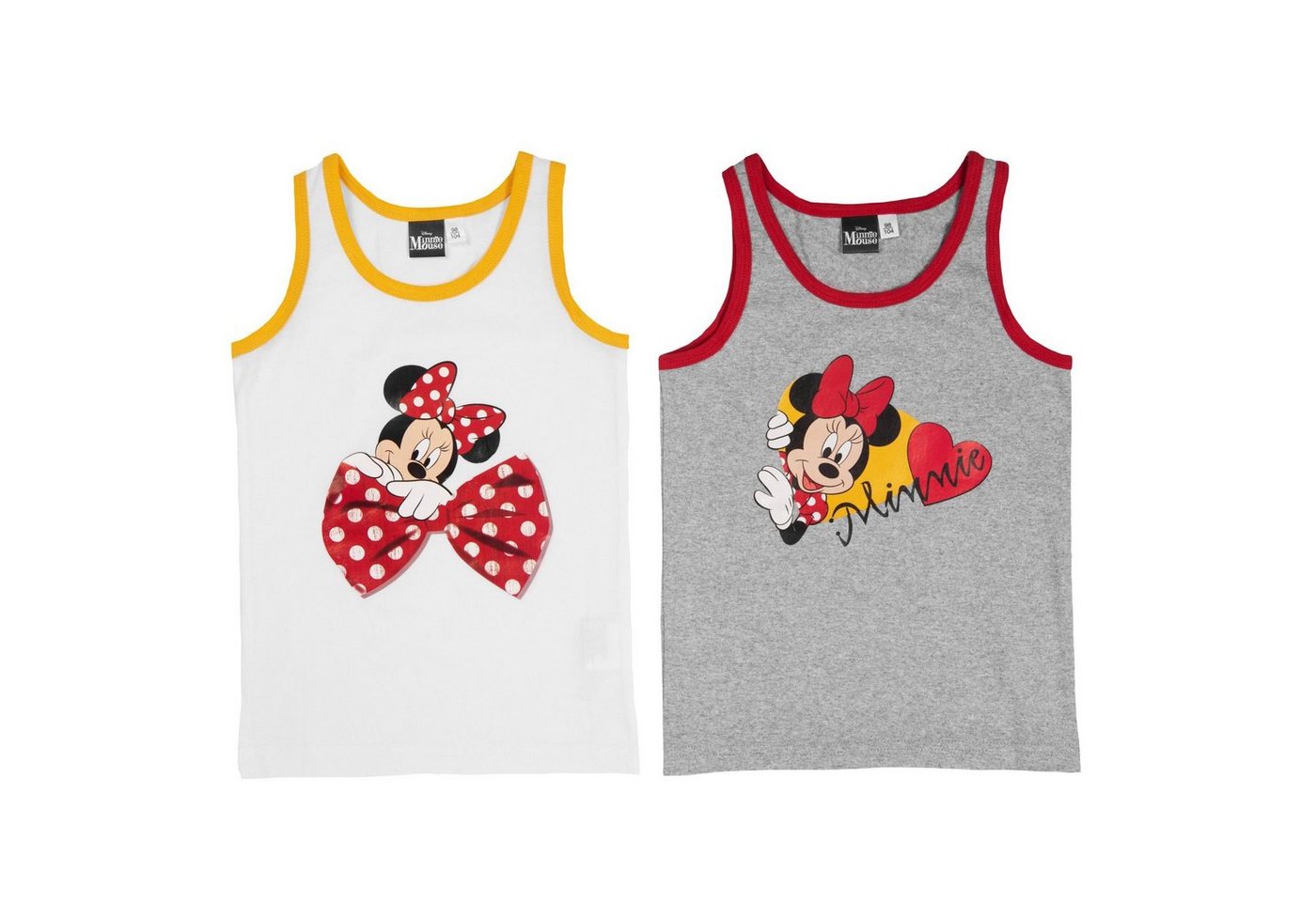 Disney Unterhemd Minnie Maus Mouse 2er Pack Unterwäsche Mädchen Wäsche Tanktop (2-St) von Disney