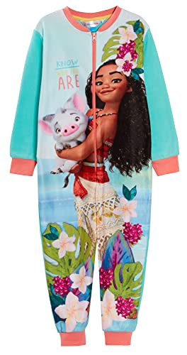 Disney Moana Einteiler für Mädchen, Fleece-Schlafanzug für Kinder, Moana, Loungewear, Schlafanzug, multi, 2-3 Years von Disney