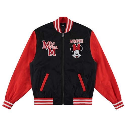 Disney Varsity Bomberjacken für Damen und Herren, Minnie Red, XXL von Disney