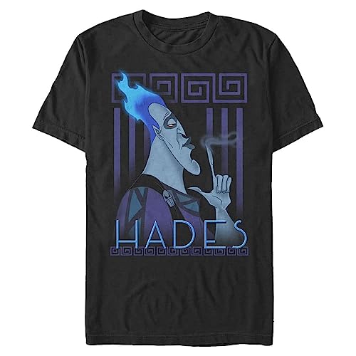 Disney Herren Hercules Hades Finger Smoke T-shirt, Schwarz, M von Disney