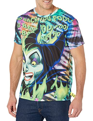 Disney Villains x Heidi Klum Maleficent Fire Tie Dye T-Shirt, Sublimation, L von Disney