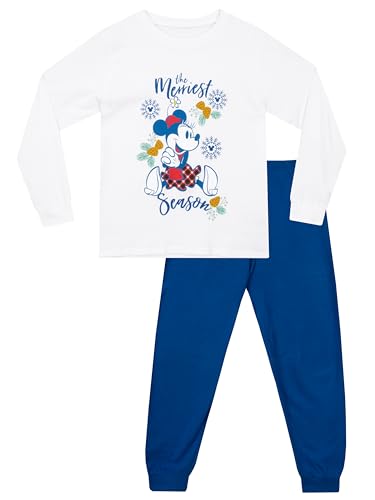 Disney Weihnachts-Pyjamas | Mädchen Minnie Maus Pyjamas | Langärmlige Pyjama-Sets | Passende PJs Für Die Familie | Weiß 146 von Disney