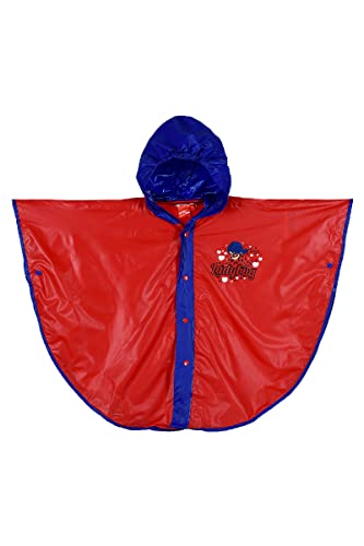 Disney Windjacke für Mädchen Ladybug – Regenponcho für Kinder mit Design der Super Heldin Ladybug – wasserdicht für Mädchen, rot, 7-8 Jahre von Disney