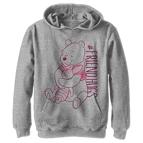 Disney Winnie Piglet Pooh Hugs Boy's Hooded Pullover Fleece, Athletic Heather, Small von Disney