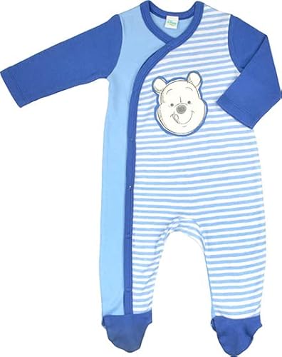 Disney Winnie Puh Baby Kleinkind Jungen Overall Gesicht, weiß-blau (62/68) von Disney