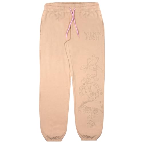 Disney Winnie Puuh Damen-Jogginghose, lässig, bequem, Kordelzug, Winnie Puuh Sweatpants für Damen, Beige, Groß von Disney