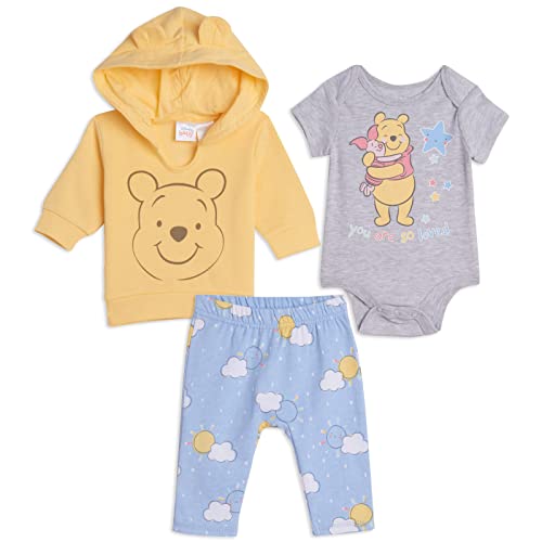 Disney Winnie The Pooh Baby Boys Costume Creeper Hoodie Pant Set Yellow 3-6 Months von Disney