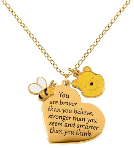 Winnie the Pooh You Are Braver Than You Believe Frauen Halskette goldfarben von Winnie the Pooh