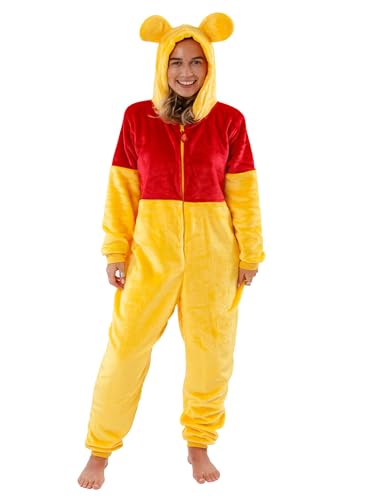 Disney Winnie The Pooh Onesie Für Frauen | Winnie Pooh Kostüme | Damen Fleece Pyjama Gelbe| Klein von Disney
