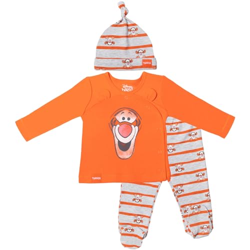 Disney Winnie The Pooh Tigger Baby 3 Piece Snap Jacket Footed Pant Hat Set von Disney