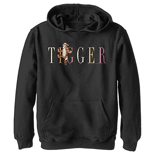 Disney Winnie The Pooh Tigger Fashion Boy's Hooded Pullover Fleece, Black, Small von Disney