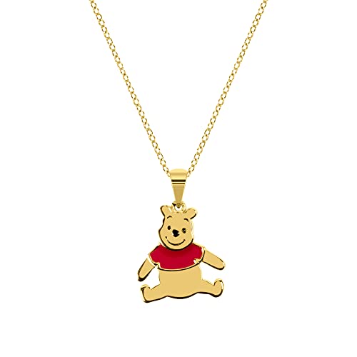 Disney Winnie l'Pooh Damen-Halskette Sterling-Silber 925 Sterling Silber C903004YL-P, Sterling Silber von Disney