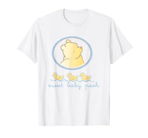 Disney Winnie the Pooh Sweet Baby Pooh Looking Chest Frame T-Shirt von Disney
