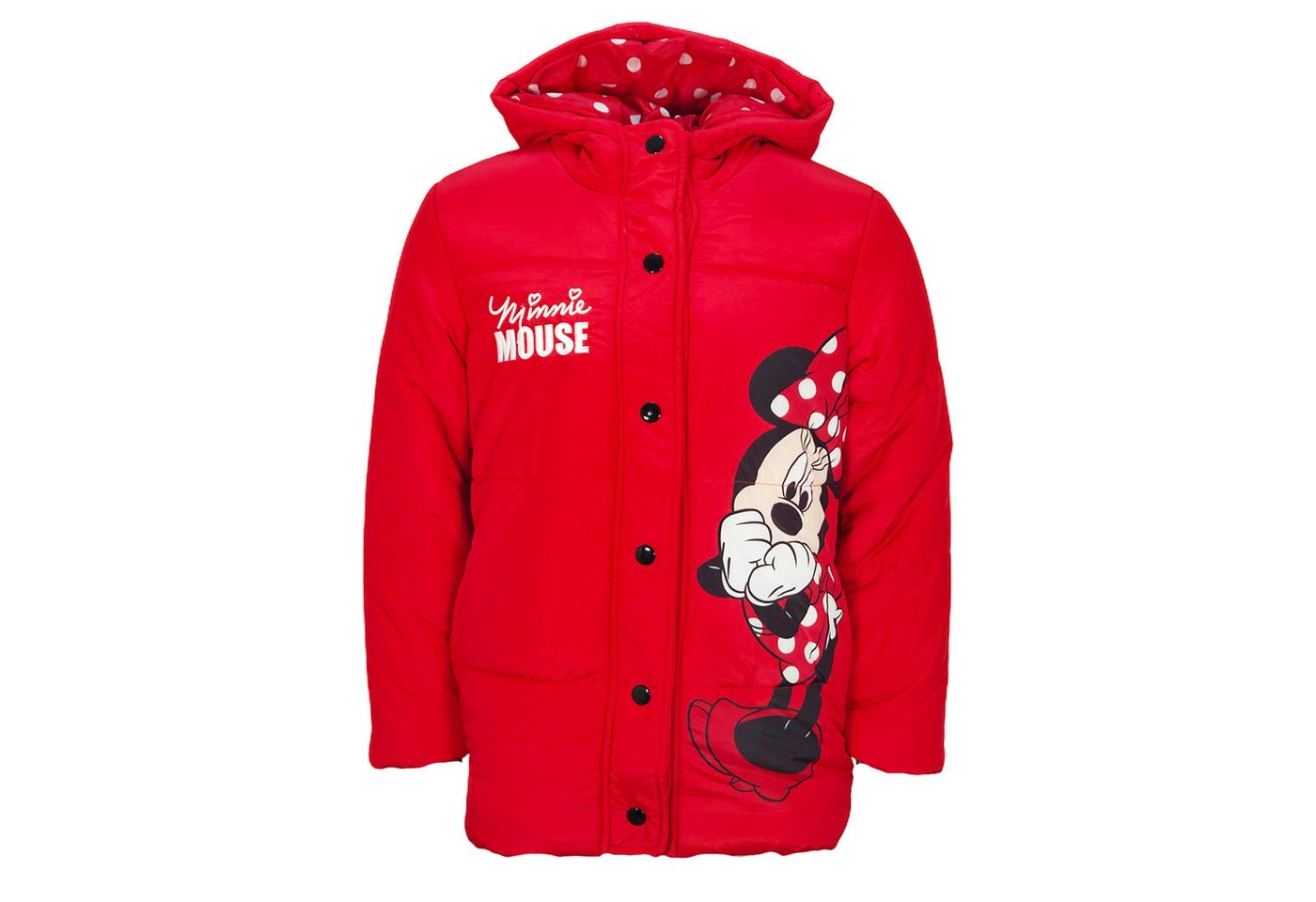 Disney Winterjacke Disney Minnie Maus Kinder Winterjacke Mädchen Jacke mit Kapuze Gr. 92 bis 128 von Disney