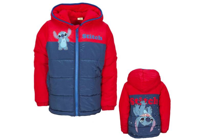 Disney Winterjacke Disney Stitch Kinder Winterjacke Jungen Jacke mit Kapuze Gr. 92 bis 128 von Disney