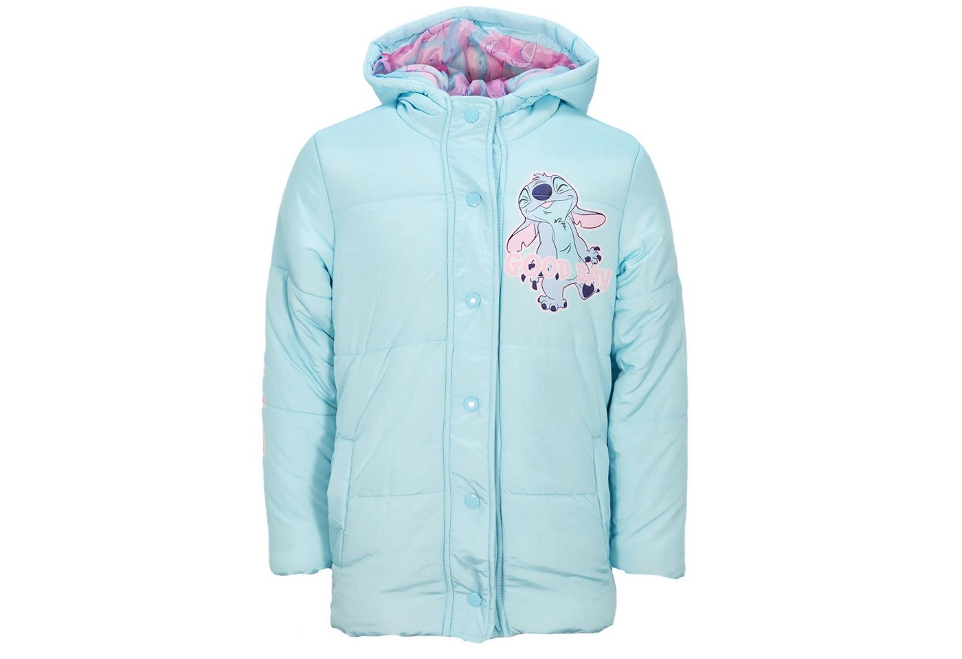 Disney Winterjacke Disney Stitch Kinder Winterjacke Mädchen Jacke mit Kapuze Gr. 92 bis 128 von Disney