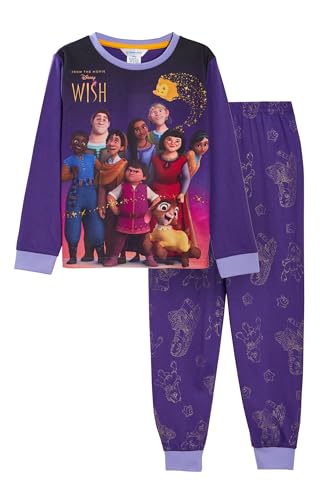 Disney Wish-Pyjama für Mädchen in voller Länge, Asha-Pyjama-Nachtwäsche für Kinder von Disney