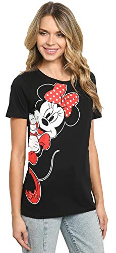 Disney Women's T-Shirt Mickey Minnie Mouse (Black - Minnie, X-Large) von Disney