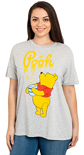 Disney Womens Plus Size T-Shirt Eeyore Winnie The Pooh (Grey - Honey Pooh, 2X) von Disney