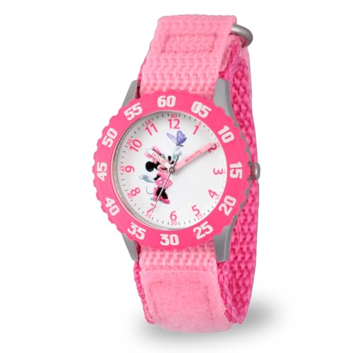 Disney by Ewatchfactory Unisex-Armbanduhr Time Teacher Lernuhr Nylon pink W000025 von Disney