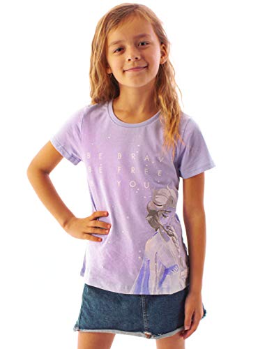 Disney Frozen 2 Mädchen T-Shirt | ELSA Lilac Top | Merchandise für Kinder 4-5 Jahre von Disney