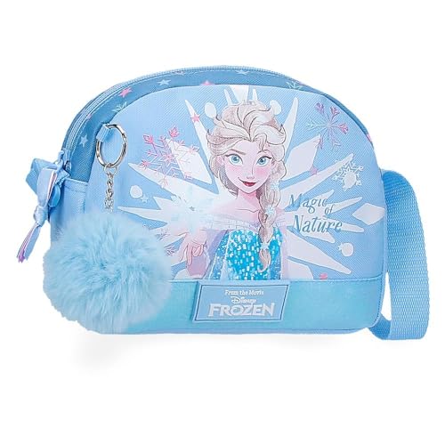 Disney Joumma Bags Eiskönigin Magic-EIS-Schultertasche, Blau, zum Organisieren und Transportieren von Stiften und Stiften, Verschiedene Fächer, Blau, blau, Umhängetasche von Disney