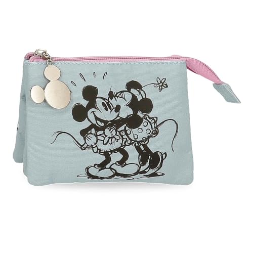 Joumma Disney Kisses M&M Geldbörse, Blau, 14 x 10 x 3,5 cm, Polyester, blau, geldbörse von Disney