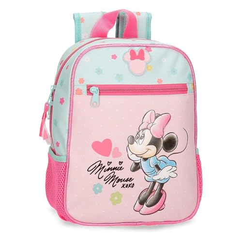 Joumma Disney Minnie-Imagine Vorschulrucksack, anpassbar an Trolley, Rosa, 23 x 28 x 10 cm, Polyester, 6,44 l, Rosa, Vorschulrucksack, anpassbar an den Kinderwagen von Disney