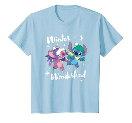 Kinder Disney Lilo & Stitch Stitch And Angel Ice Skating T-Shirt von Disney
