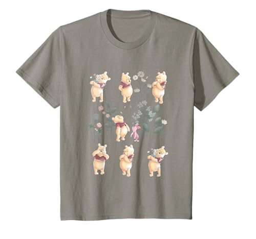 Kinder Winnie The Pooh Flower Grid T-Shirt von Disney