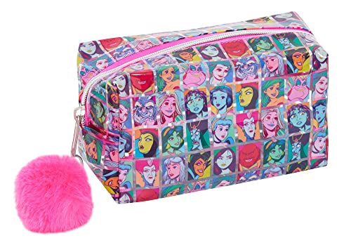 Klassische Disney Prinzessin und Bösewichte Make-up-Tasche für Mädchen Damen Kosmetiktasche Toilettenartikel Reisetasche Federmäppchen, rose, Einheitsgröße, Make-up-Tasche von Disney