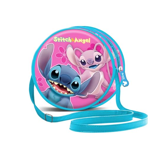 Disney Lilo und Stitch Match-Runde Schultertasche, Rosa, 18,5 x 18,5 cm von Disney