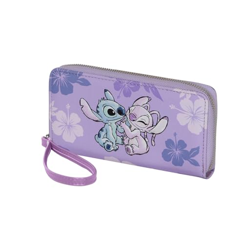 Disney Unisex 06650 Unverzichtbare Geldbörse Stitch & Angel, Lila, Einheitsgröße von Disney
