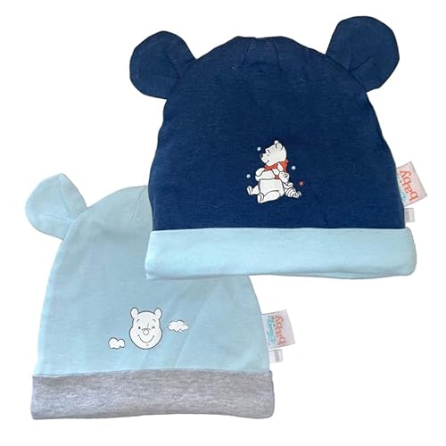 Winnie Puuh Mützen Jungen / 2 er Pack - 2 Motive Größe 62/68 von Disney