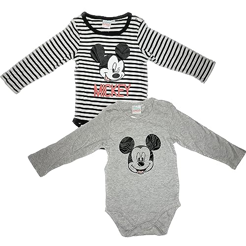 Disney Micky Maus Baby Bodys 2 er Pack - 2 Motive Größe: 62/68 Jungen von Disney