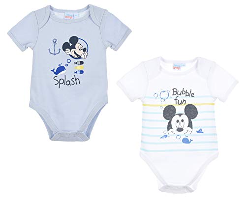 Mickey Mouse Baby - Jungen Bodys (Hellblau,18 Monate) von Disney