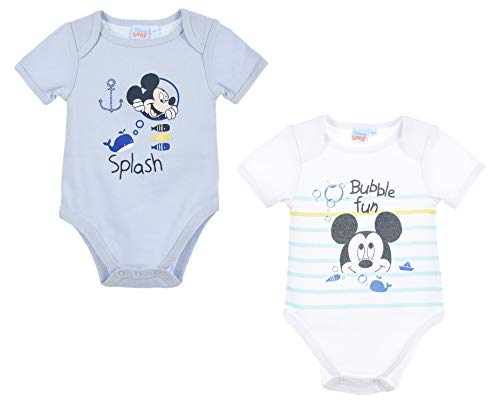 Mickey Mouse Baby - Jungen Bodys (Hellblau,6 Monate) von Mickey